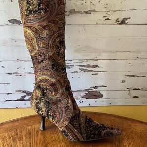 Diba Babs Tan Paisley Tapestry Heels